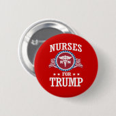 BADGE ROND 5 CM INFIRMIÈRES POUR TRUMP (Devant & derrière)