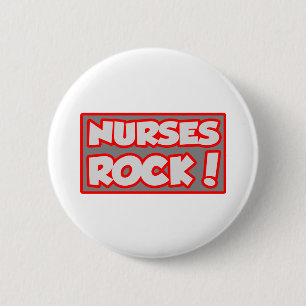 Badge Rond 5 Cm Infirmières Rock !