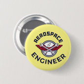 Badge Rond 5 Cm Ingénieur aérospatial (Devant & derrière)