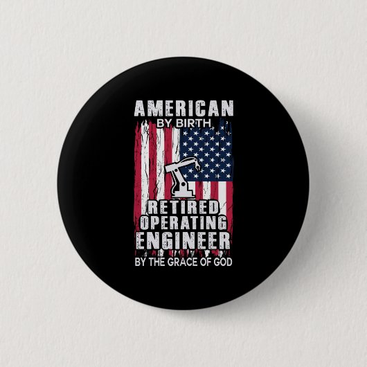Badge Rond 5 Cm Ingénieur américain ingénieur d'exploitation à la (Devant)