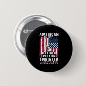 Badge Rond 5 Cm Ingénieur américain ingénieur d'exploitation à la (Devant & derrière)