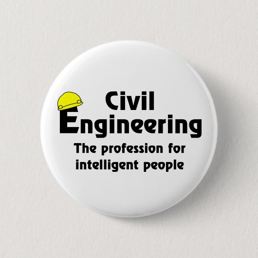 Badge Rond 5 Cm ingénieur civil intelligent (Devant)
