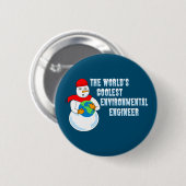 Badge Rond 5 Cm Ingénieur De l'environnement le plus froid du mond (Devant & derrière)