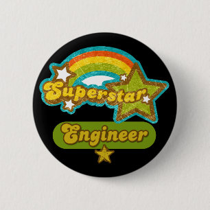 Badge Rond 5 Cm Ingénieur de superstar