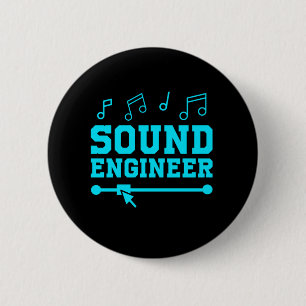 Badge Rond 5 Cm Ingénieur du son Ingénieur audio Profession musica