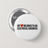 Badge Rond 5 Cm Ingénieur électrique (Devant & derrière)