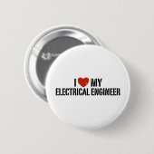 Badge Rond 5 Cm Ingénieur électrique (Devant & derrière)