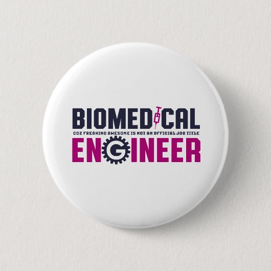 Badge Rond 5 Cm Ingénieur Geek amusant Génie biomédical Major (Devant)
