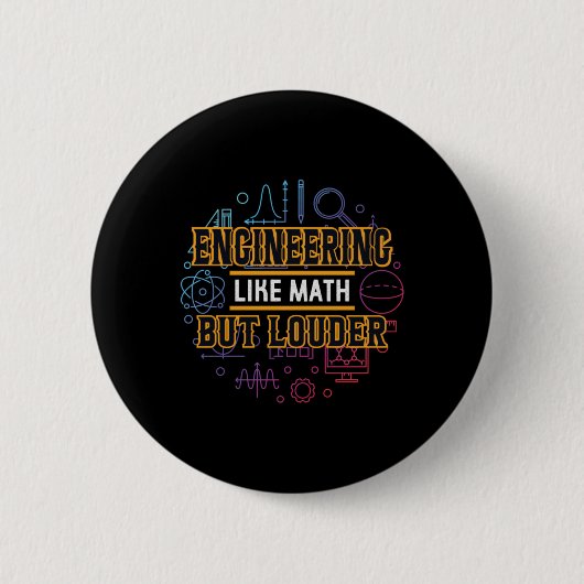 Badge Rond 5 Cm Ingénieur Ingénieur Comme Math (Devant)