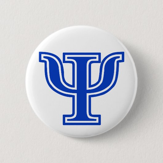 Badge Rond 5 Cm Initiale bleue de monogramme de livre par pouce (Devant)