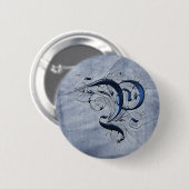 Badge Rond 5 Cm Initiale vintage P (Devant & derrière)