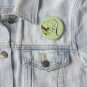 Badge Rond 5 Cm Initiales A d'oiseau chanteur (En situation)