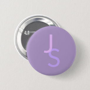 Badge Rond 5 Cm Initiales chevauchantes modernes monogrammées Vi