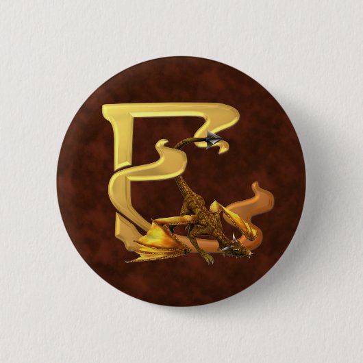 Badge Rond 5 Cm Initiales E de Dragonlore (Devant)