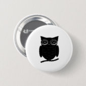 Badge Rond 5 Cm Inkblot Owl (Devant & derrière)