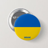 Badge Rond 5 Cm Inscription du drapeau ukrainien bleu jaune (Devant & derrière)