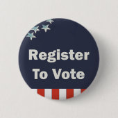 Badge Rond 5 Cm Inscription patriotique pour voter (Devant)
