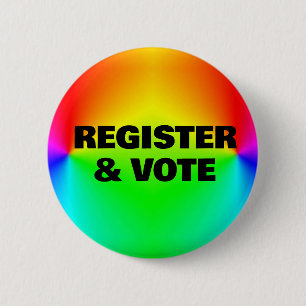 Badge Rond 5 Cm INSCRIRE ET VOTER (modifier le texte)
