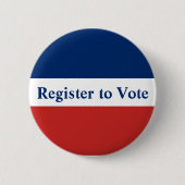 Badge Rond 5 Cm Inscrivez-vous pour voter Red White and Blue Strip (Devant)