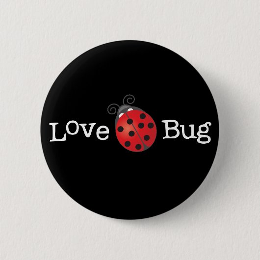 Badge Rond 5 Cm Insecte d'amour - coccinelle (Devant)