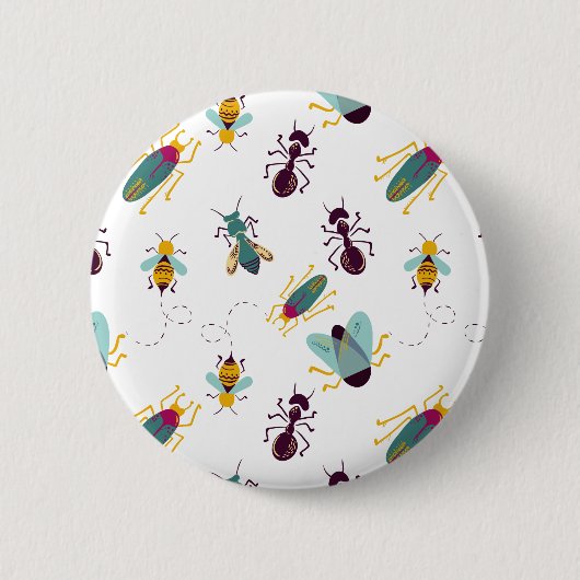 Badge Rond 5 Cm insectes de petits insectes (Devant)