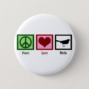 Badge Rond 5 Cm Inséparables de la paix