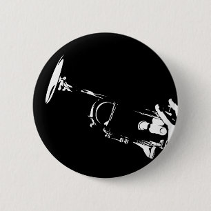 Badge Rond 5 Cm Insigne abstrait de bouton de trompette