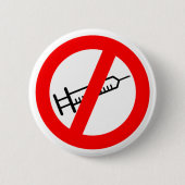 Badge Rond 5 Cm Insigne anti-vaccin (Devant)