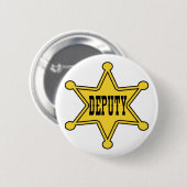Badge Rond 5 Cm Insigne arrière de Pin shérif adjoint (Devant & derrière)