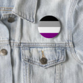 Badge Rond 5 Cm Insigne asexuel de drapeau (En situation)