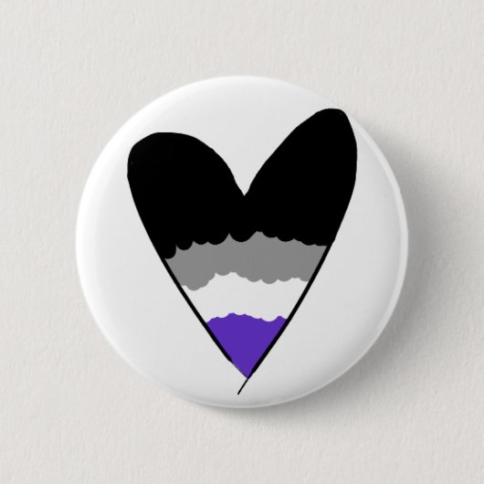 Badge Rond 5 Cm Insigne asexuel de fierté (Devant)