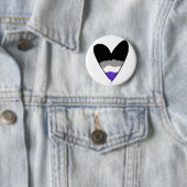 Badge Rond 5 Cm Insigne asexuel de fierté (En situation)