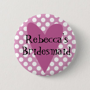 Badge Rond 5 Cm Insigne/bouton personnalisés de demoiselle