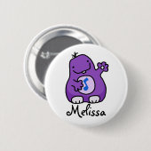 Badge Rond 5 Cm Insigne brouillé pourpre personnalisable de Wuzzy (Devant & derrière)