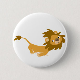 Badge Rond 5 Cm Insigne courant de bouton de lion de bande