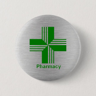 Badge Rond 5 Cm Insigne croix de pharmacie