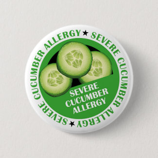 Badge Rond 5 Cm Insigne d'allergie au concombre