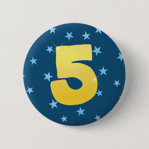 Badge Rond 5 Cm Insigne d'anniversaire - goupille personnalisable