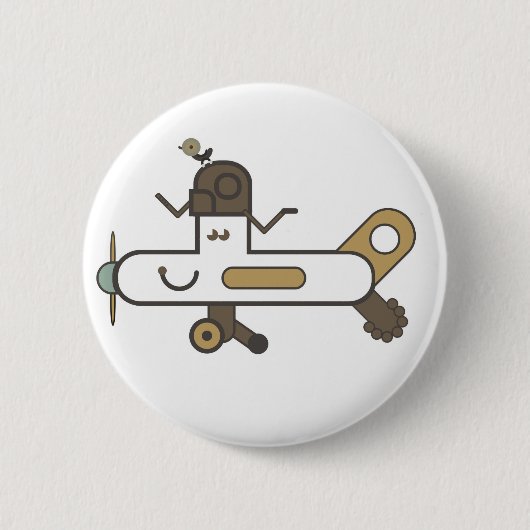 Badge Rond 5 Cm Insigne d'avion (Devant)