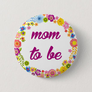 Badge Rond 5 Cm Insigne de baby shower - maman à être