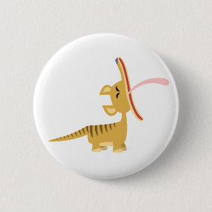 Badge Rond 5 Cm Insigne de baîllement de bouton de Thylacine de