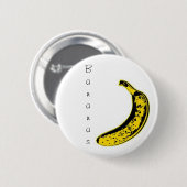 Badge Rond 5 Cm Insigne de banane (Devant & derrière)