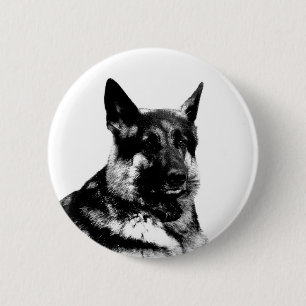 Badge Rond 5 Cm Insigne de berger allemand