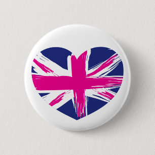 Badge Rond 5 Cm Insigne de bouton de drapeau d'Union Jack