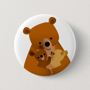 Badge Rond 5 Cm Insigne de bouton de maman Bear