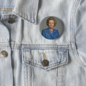 Badge Rond 5 Cm Insigne de bouton de Margaret Thatcher (En situation)