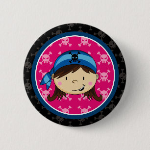 Badge Rond 5 Cm Insigne de bouton de membre d'équipage de pirate