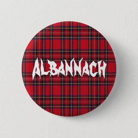 Badge Rond 5 Cm Insigne de bouton de tartan d'Albannach (Devant)