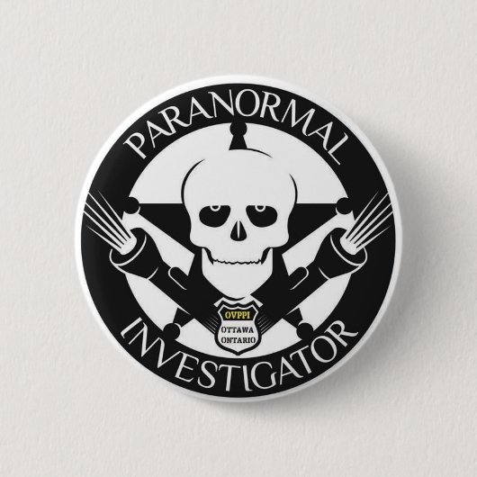 Badge Rond 5 Cm Insigne de bouton d'investigateur de Pranormal (Devant)