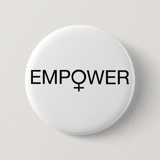 Badge Rond 5 Cm Insigne de bouton Empower Women (Devant)
